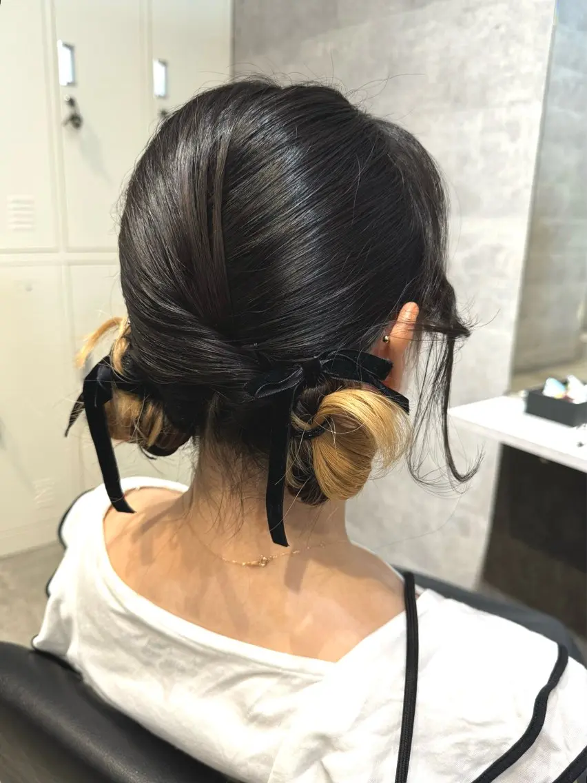 ヘアアレンジ hiiko顔まわり カットのヘアスタイル