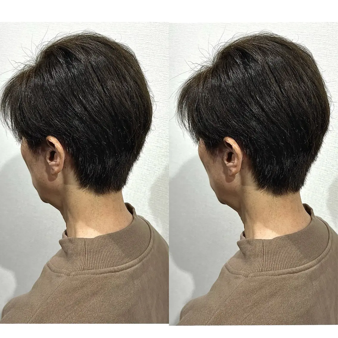 ショート 切っぱなし💇‍♀️ イヤリング🎨龍之介のヘアスタイル