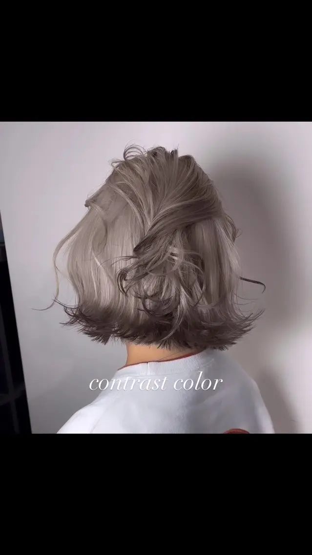 ミディアム カラー カット ヘアカラー トリートメント ヘアセット 💜ハイトーン💛 マジカルかいちゃんのヘアスタイル