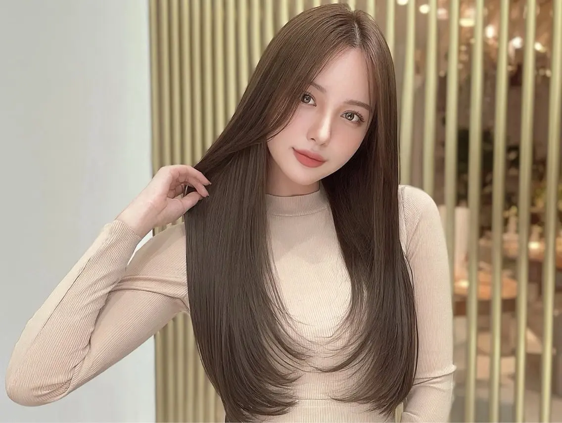ロング カラー 縮毛矯正 カット ヘアカラー 縮毛矯正 りきと🦋髪質改善/ 縮毛矯正/艶カラーのヘアスタイル