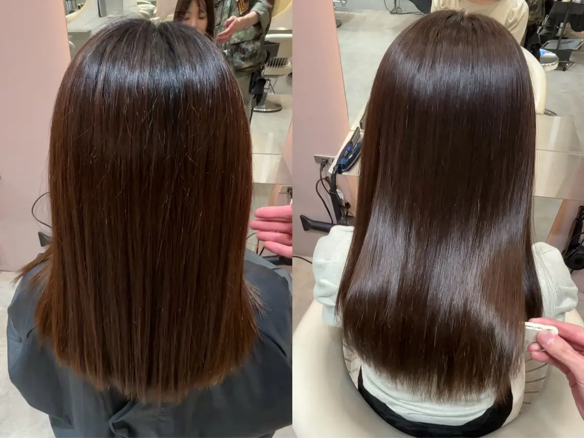セミロング カラー ヘアアレンジ カット ヘアカラー トリートメント 縮毛矯正/ 巻ける艶髪/吉田光佑のヘアスタイル