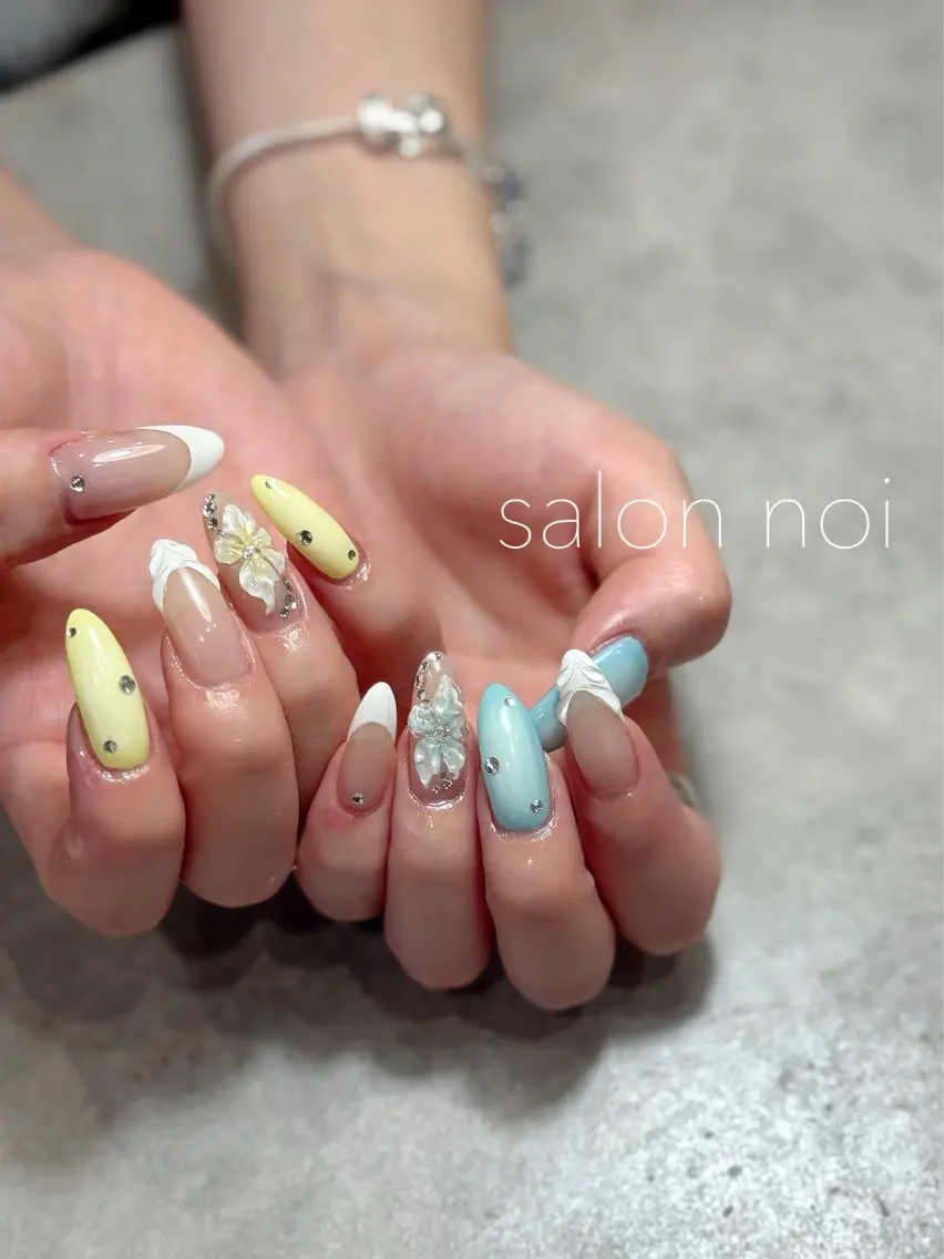 ネイル フラワーネイル ハンドネイル salon noiのネイルデザイン