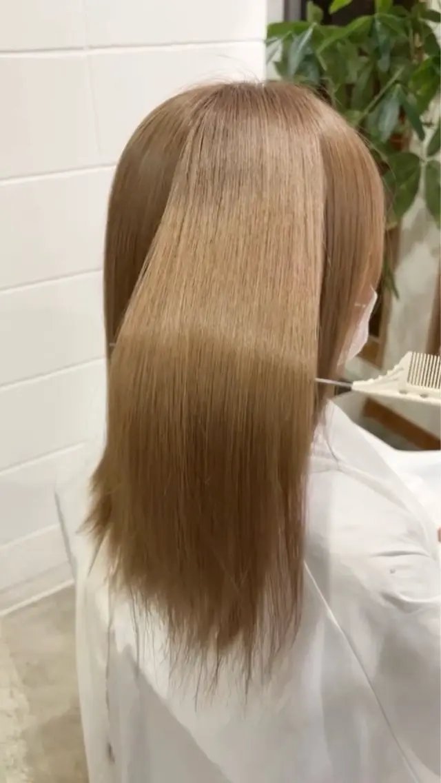 ロング 韓国風カラー 顔周りカット 学生 韓国風ヘア マンツーマン施術 🥥國谷俊介🥥のヘアスタイル