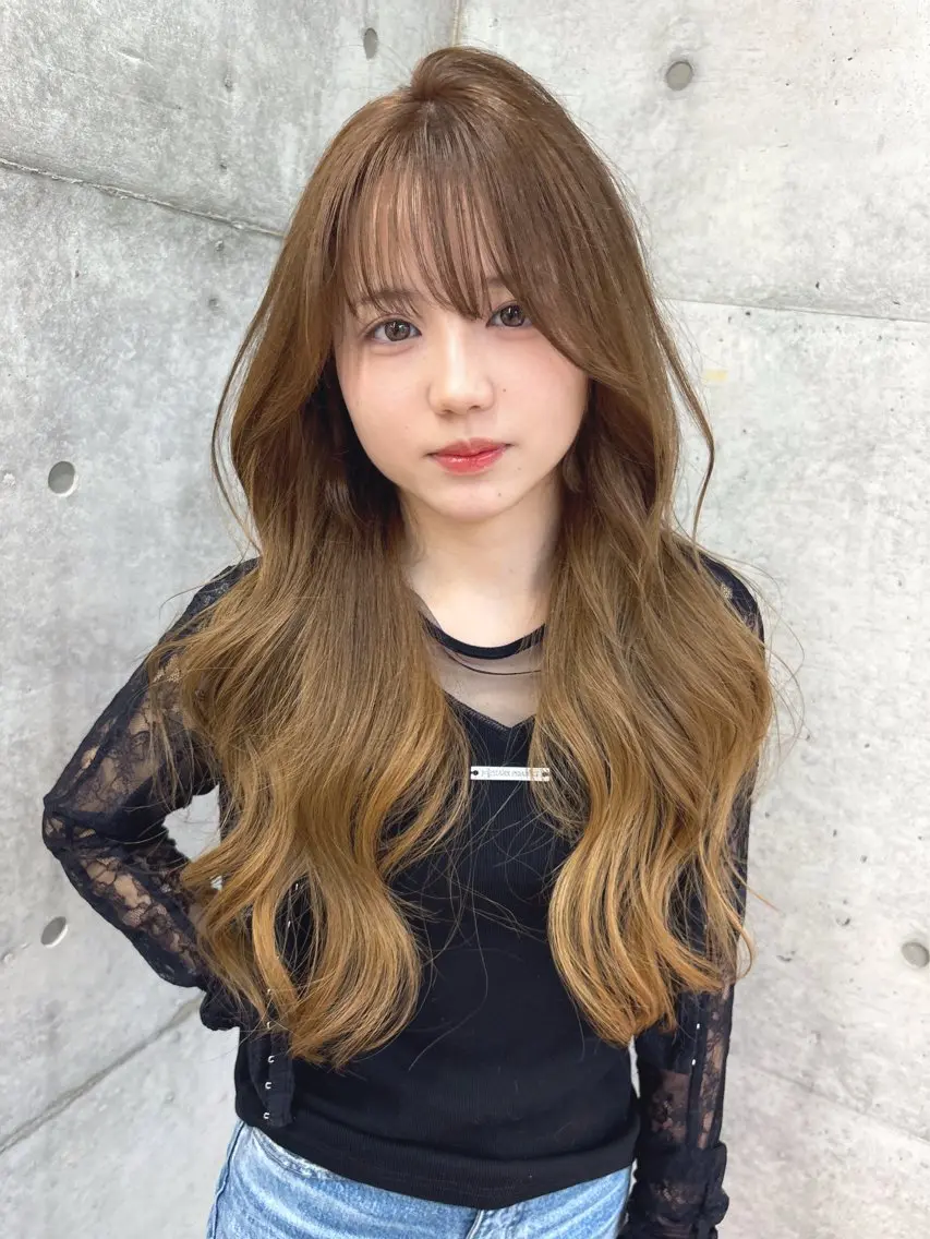 ロング カット トリートメント 福岡縮毛矯正✨️ ストレート 向井和輝のヘアスタイル