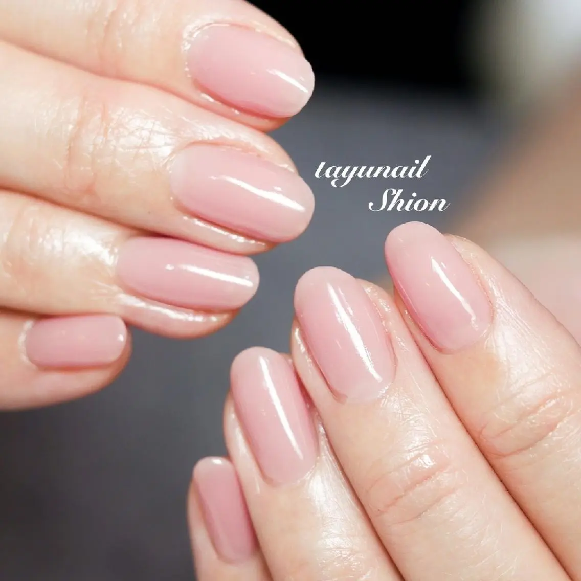 ネイル ブルー ジェルネイル パラジェル ピンク シンプルネイル ネイルサロン 【たゆnail】のネイルデザイン
