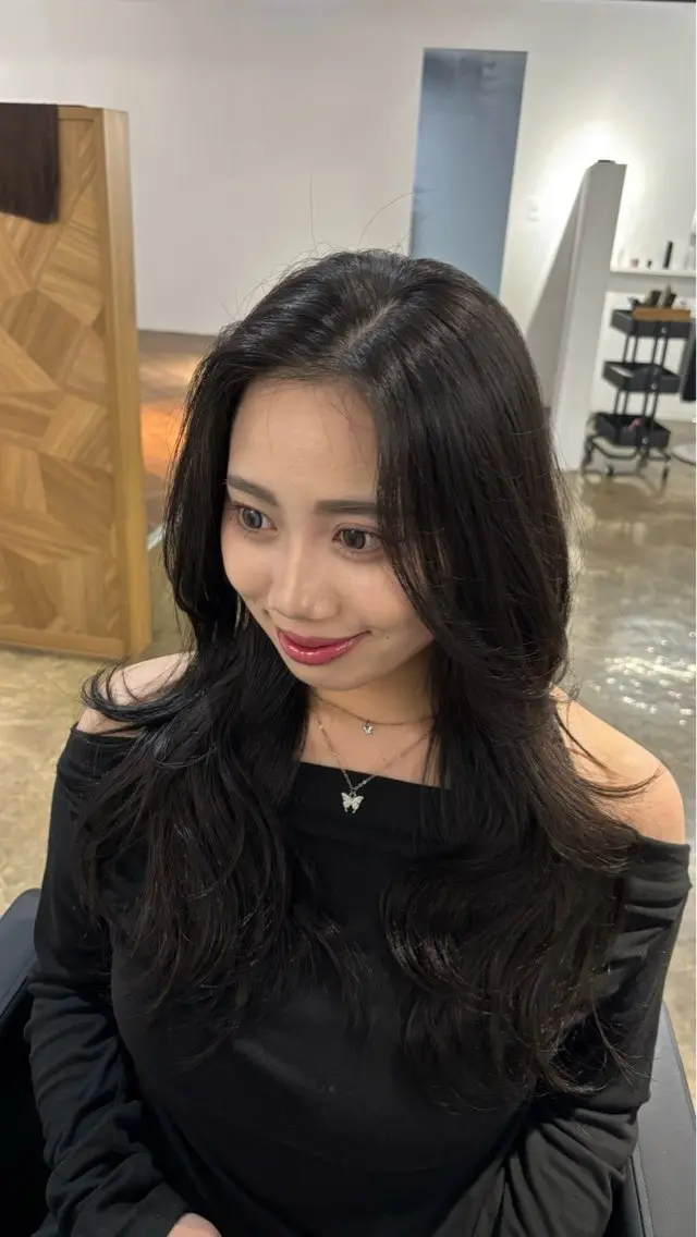 ロング 韓国風ヘア ヘアカラー トリートメント miyon/ RINOA🇰🇷のヘアスタイル