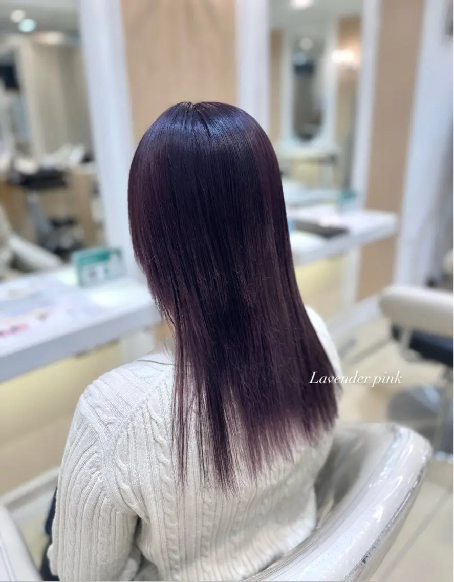 【髪の毛のダメージを抑えた】ブリーチなしのイルミナカラー(ワンカラー)🫧🩵の写真
