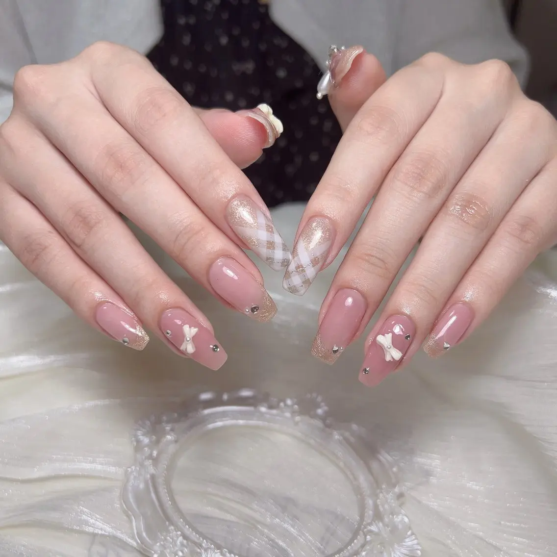 ネイル ハンドネイル ハンドケア 🎀Pink ピンク🎀のネイルデザイン