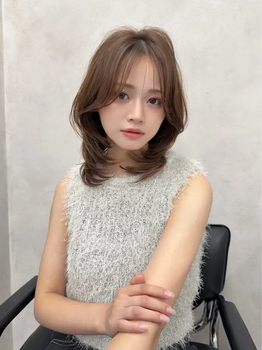 【白髪染めも◎】 透明感or艶カラー+髪質別1ステップTRの写真