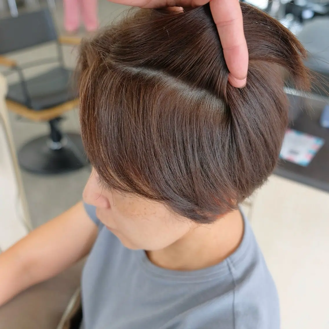ショート カラー グレージュ カット ヘアカラー トリートメント 満行勝昭【ショート/ 白髪ぼかし】のヘアスタイル