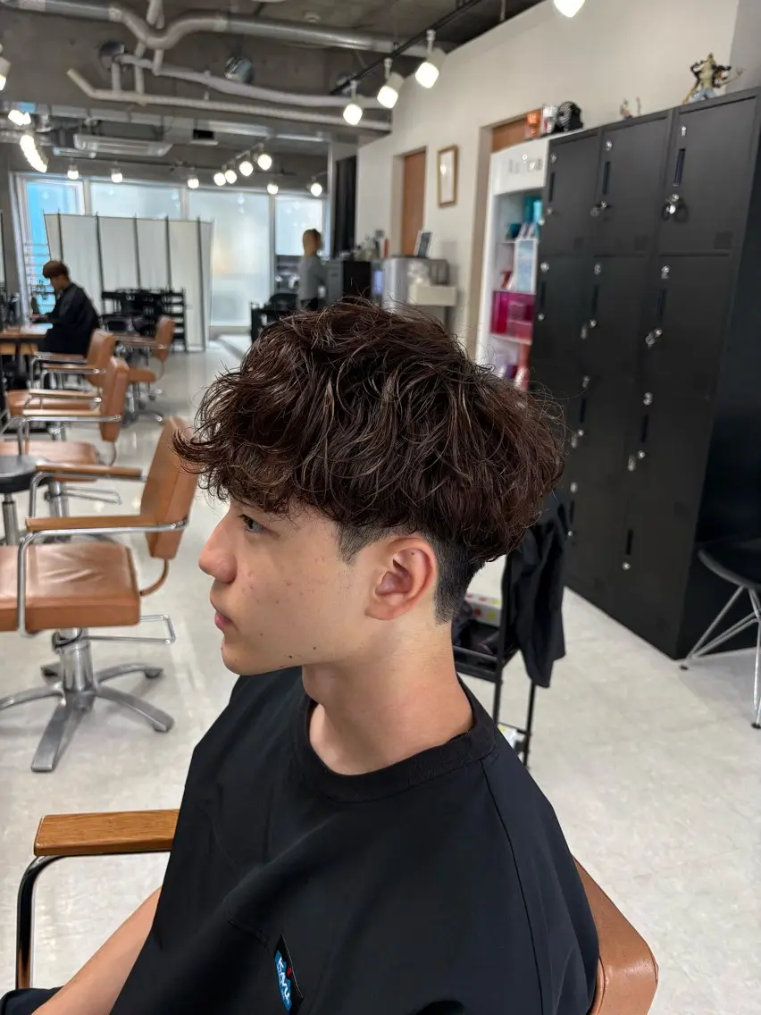 パーマ メンズ メンズパーマ 海外風パーマ カラー特化園田　楓莉のヘアスタイル