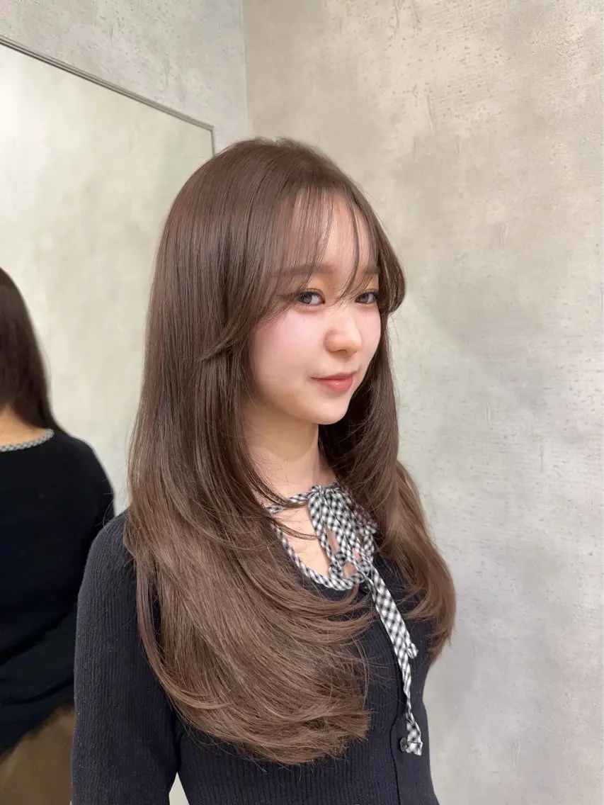 セミロング カラー ヘアカラー トリートメント 🦋韓国ヘア /Kotoko🦋のヘアスタイル