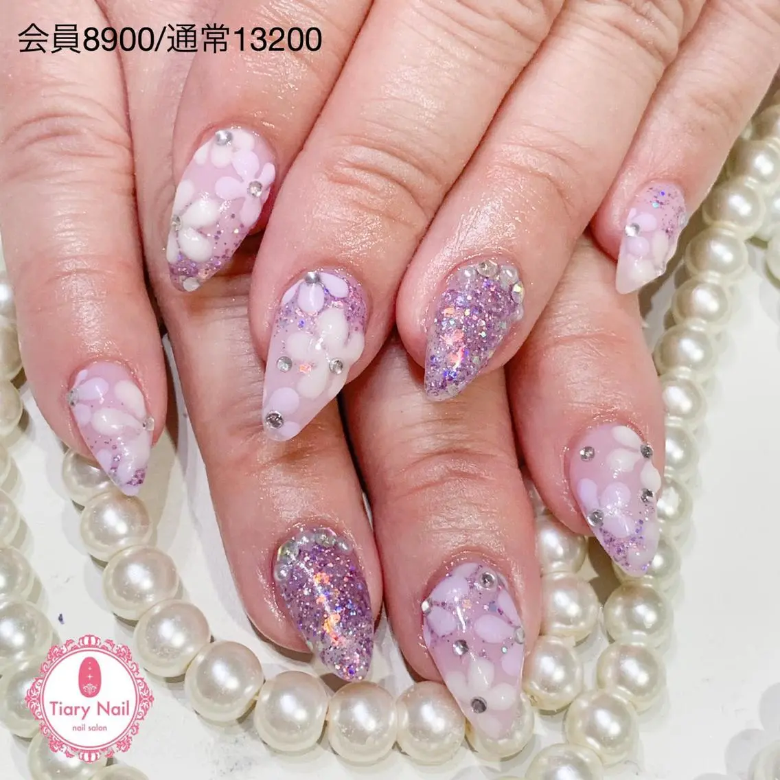 ネイル 桜ネイル 長さ出し オフィスネイル スカルプネイル シンプルネイル 💗🪽Tiary Nail🪽💗のネイルデザイン