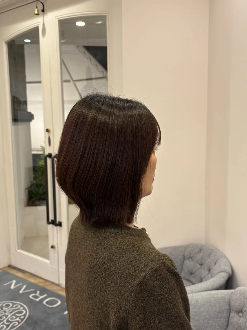 ミディアム ボブ くびれヘア MAHAE 中司のヘアスタイル
