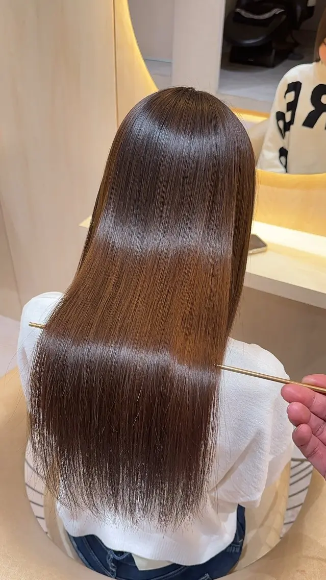 セミロング カット 縮毛矯正 縮毛矯正✨🫧 レイヤー川村利幸のヘアスタイル