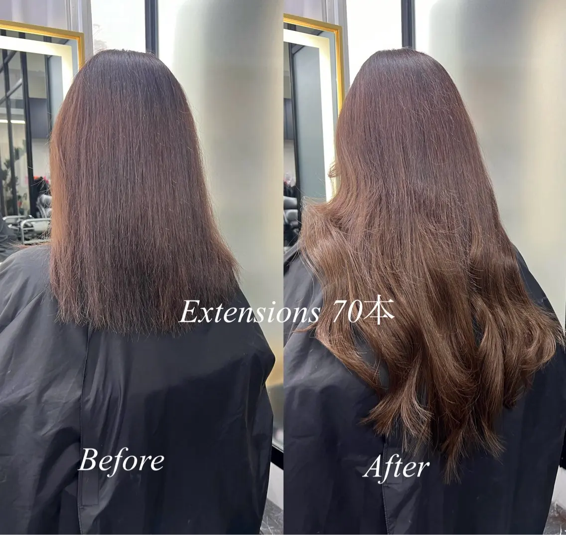 ロング カラー シールエクステ ハイトーンカラー エクステ ヘアカラー エクステ シールエクステ特化 ハイトーン、NANAのヘアスタイル