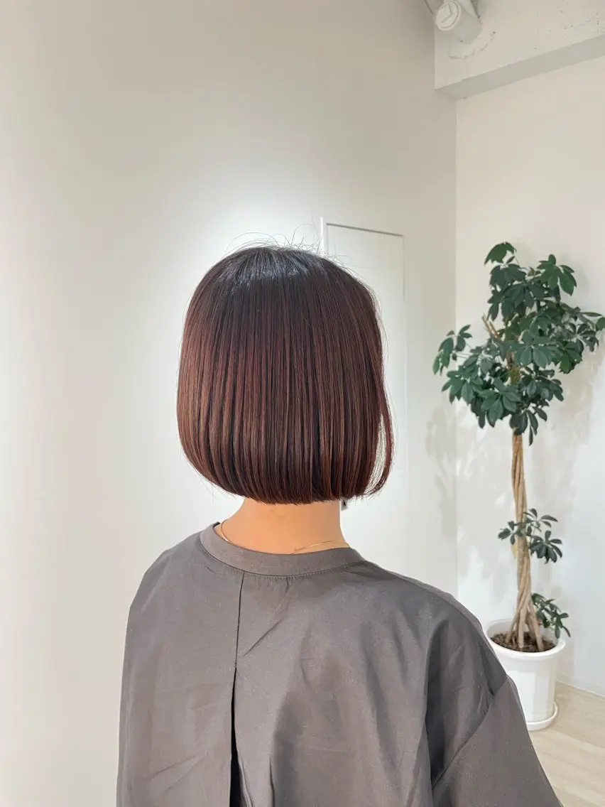 ミディアム カラー ヘアカラー 髪質改善カラー長縄 花音のヘアスタイル