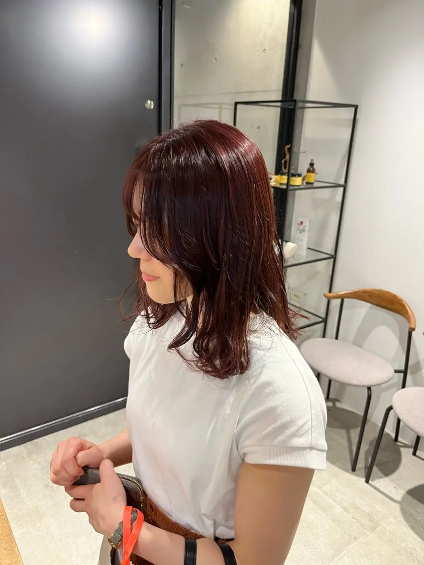 ミディアム カット ヘアカラー 佐藤 将斗のヘアスタイル
