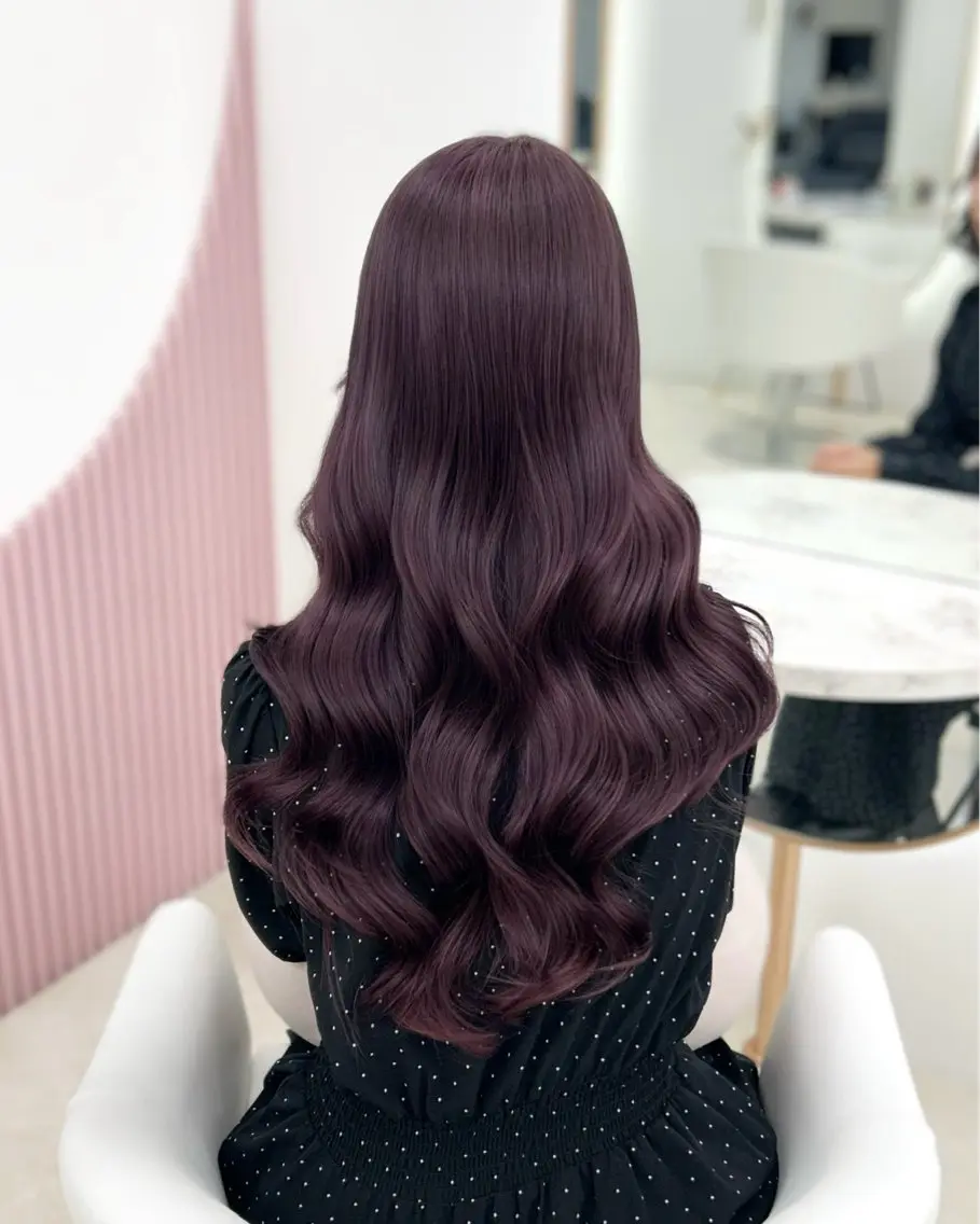 ロング カラー ヘアカラー shu ラベンダー/ピンクのヘアスタイル