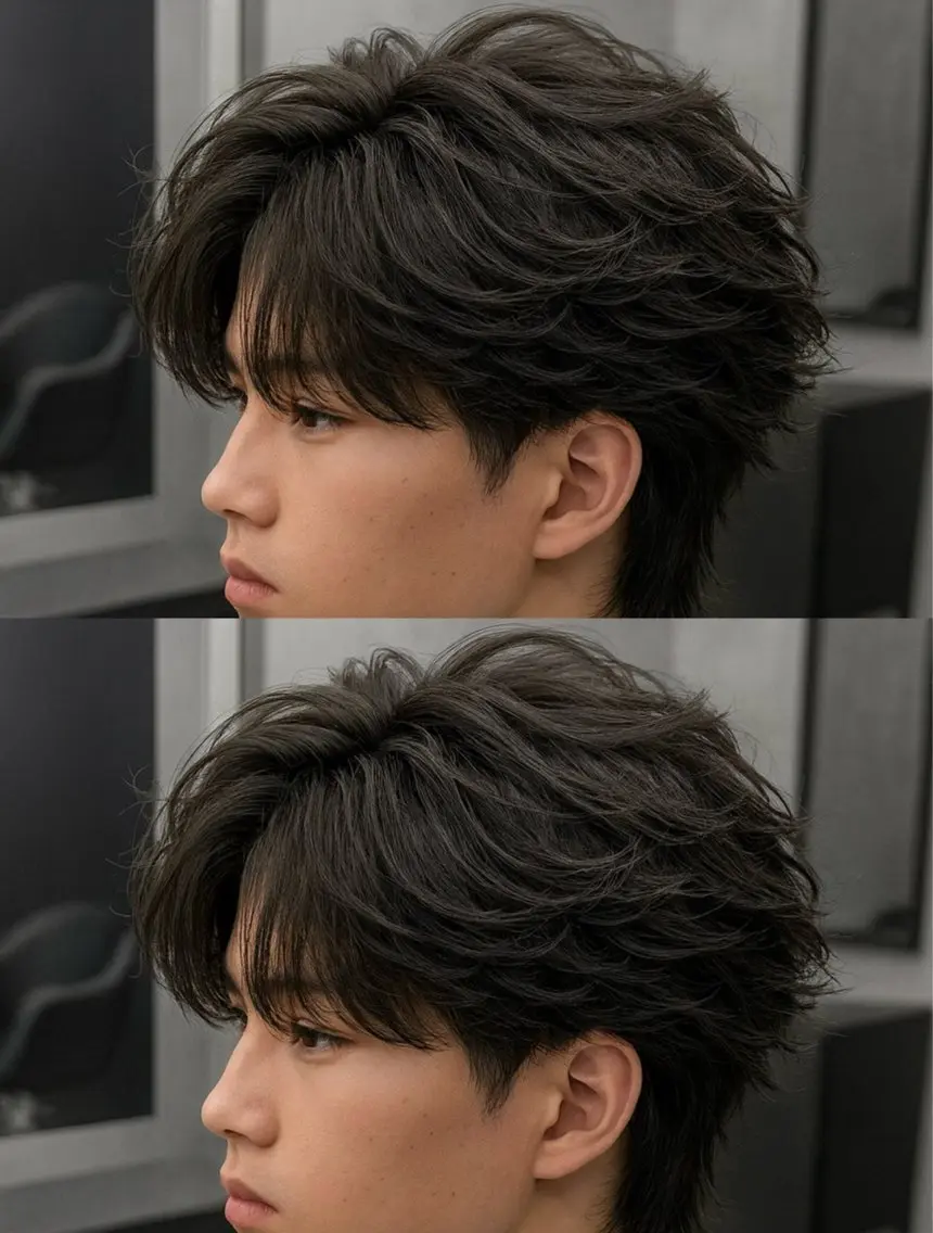 ミディアム パーマ ヘアアレンジ メンズ ミディアムパーマ メンズパーマ メンズツイストパーマ 波巻きパーマ ツイストパーマ カット トリートメント ヘッドスパ ヘアセット 🔥ニュアンス フェザー小林海斗🔥のヘアスタイル