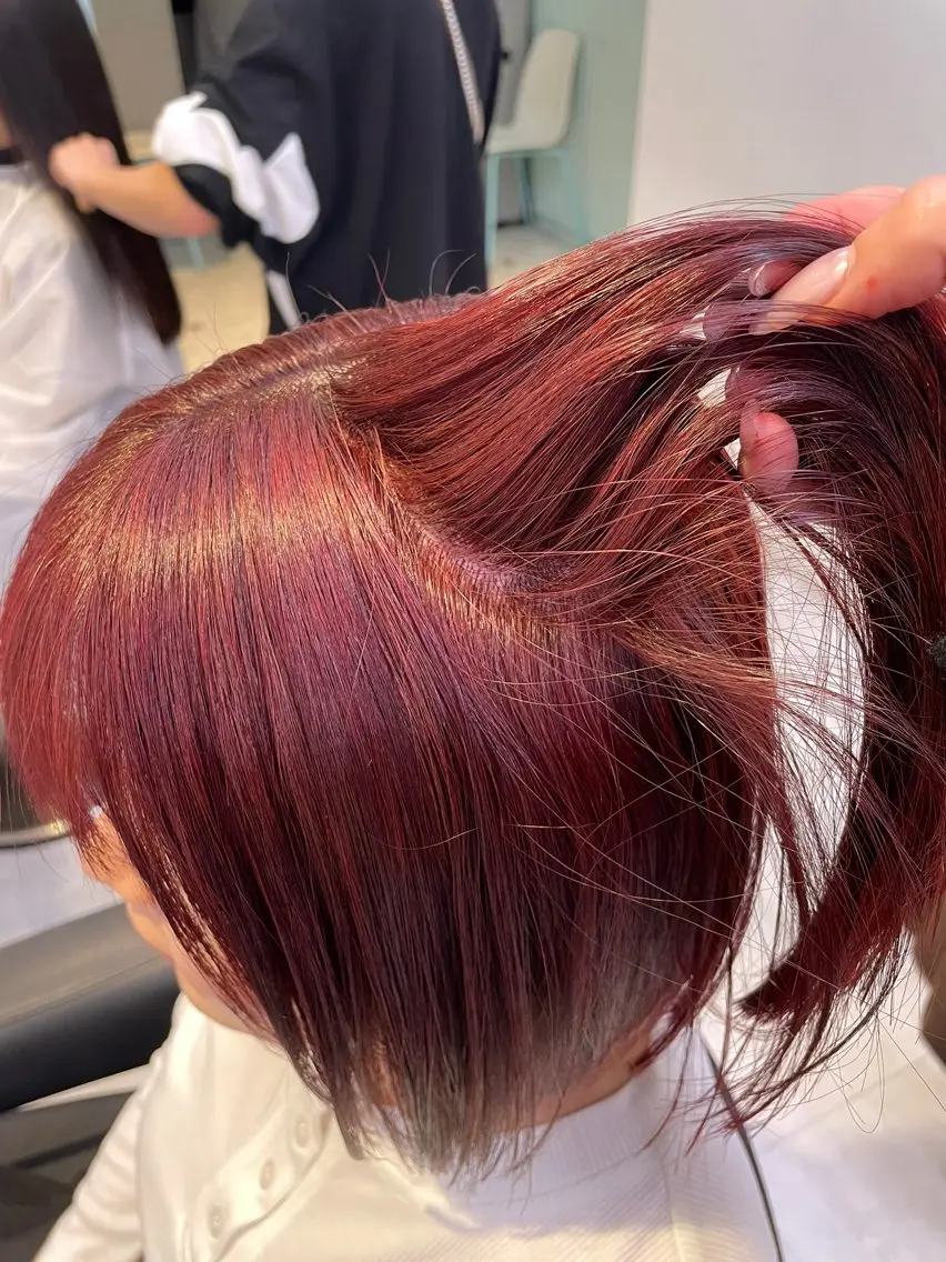 カラー ヘアカラー トリートメント ヘッドスパ ヘアセット 🇰🇷韓流暖色ヘア 🍒saaya🍒のヘアスタイル