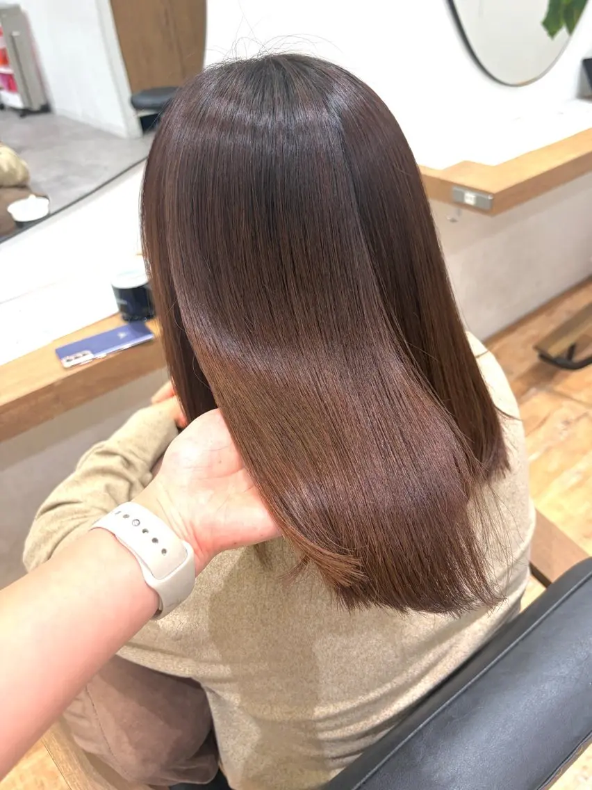 ミディアム ヘアカラー 🕊髪質改善 ストレート🕊まいのヘアスタイル