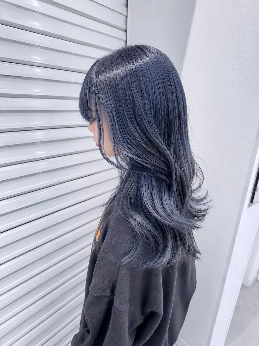 カラー ダブルカラー ネイビーカラー モデル募集中🦋 じゅりのヘアスタイル