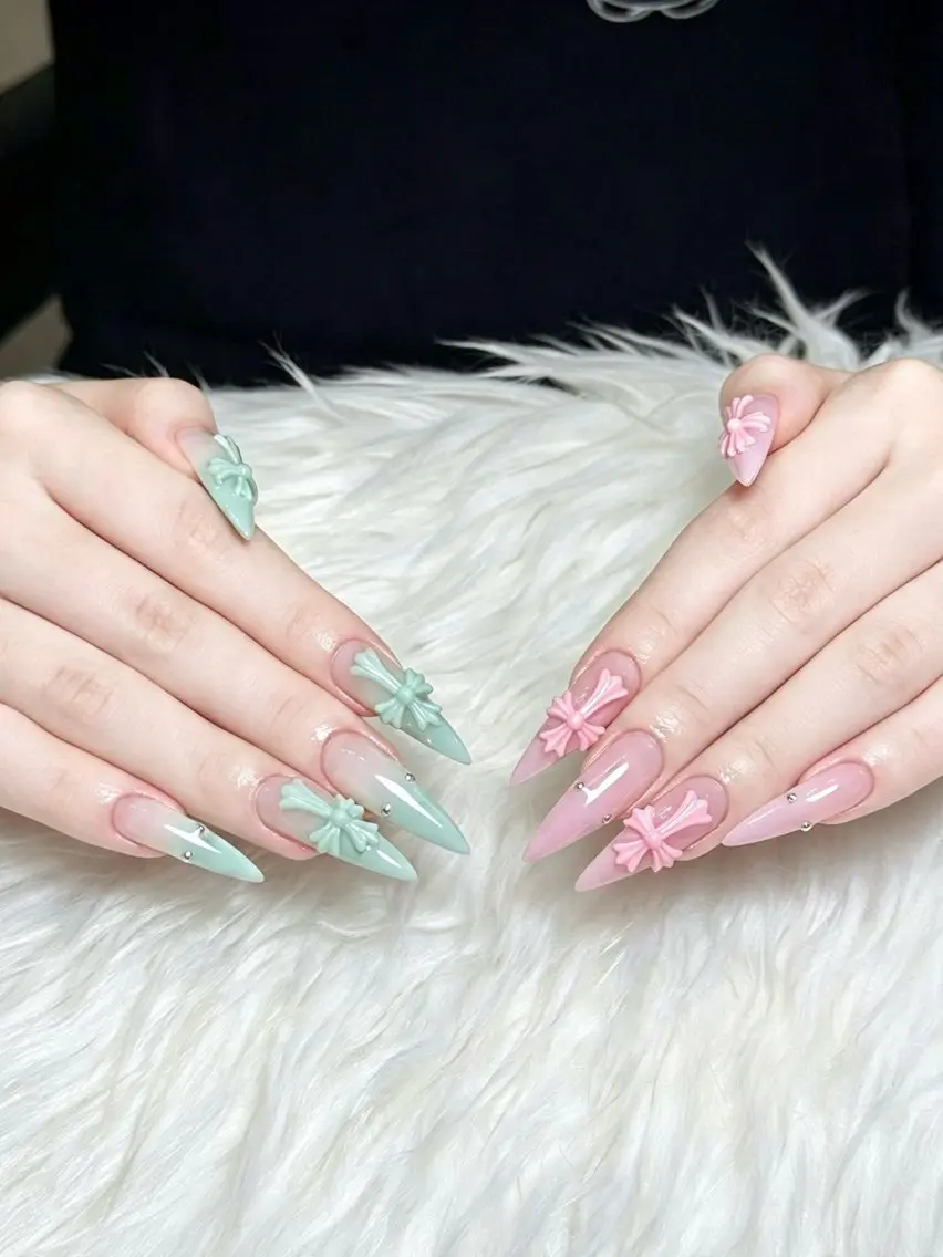 ネイル 長さ出し ジェルネイル 韓国ネイル ロングネイル マグネットネイル ハンドネイル ハンドケア NEM.nail studio大国町店のネイルデザイン