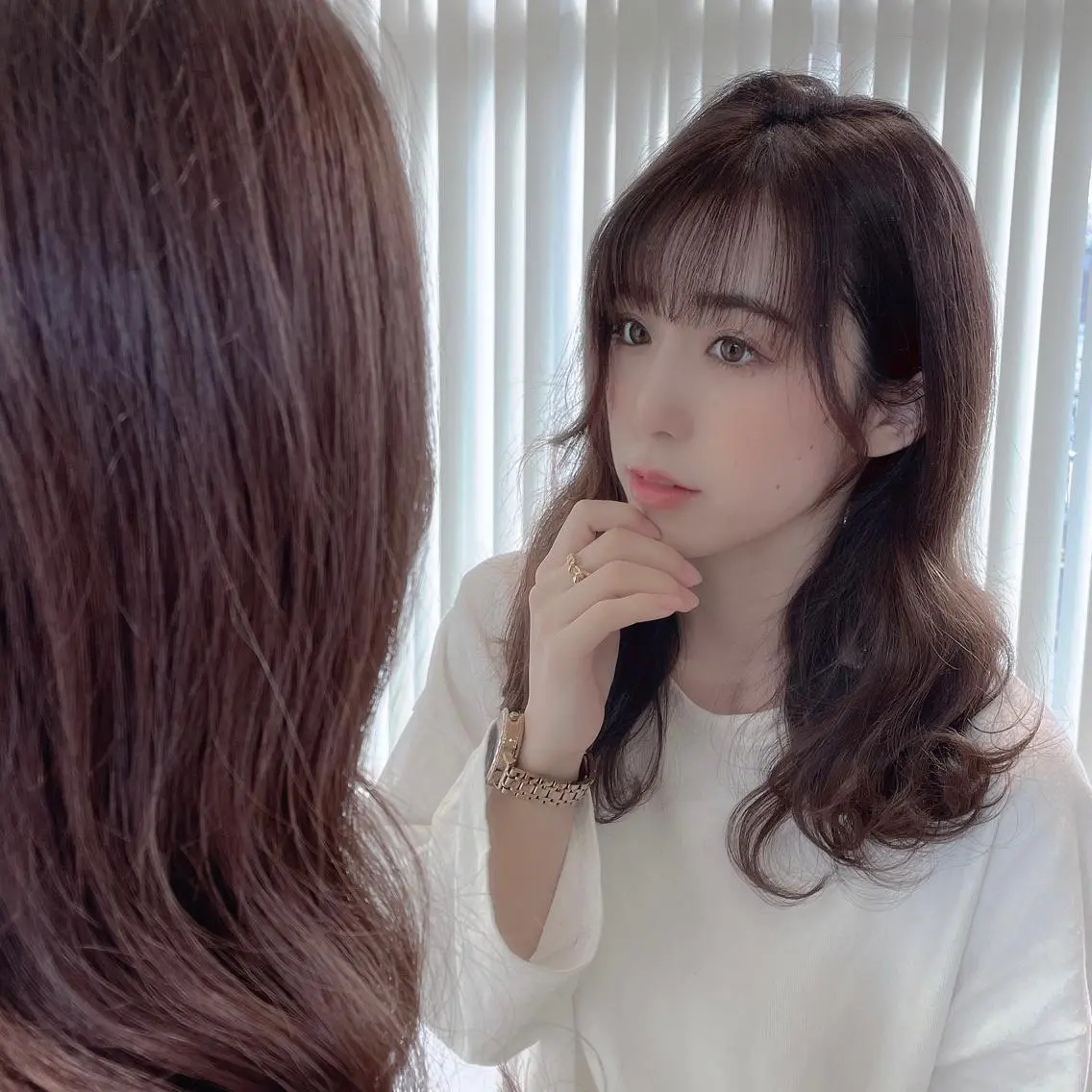 セミロング カラー セミロングパーマ ブリーチ ダブルカラー 縮毛矯正 池袋髪質改善 タニグチのヘアスタイル
