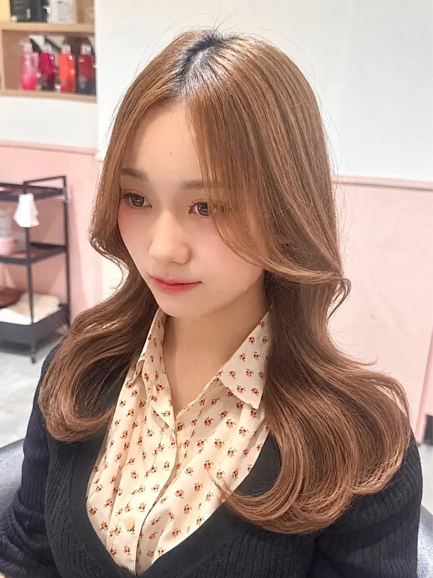 ロング カット ヘアカラー トリートメント レイヤー/インナー 髪質改善/まなかのヘアスタイル