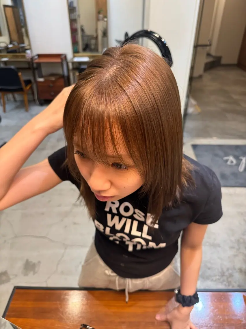 カラー 透明感カラー ヘアカラー 山下 莉歩のヘアスタイル
