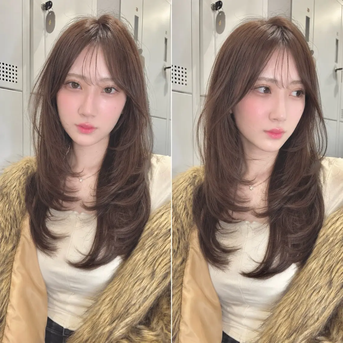ロング カラー カット ヘアカラー トリートメント 縮毛矯正/透明感 カラー/おばかんのヘアスタイル