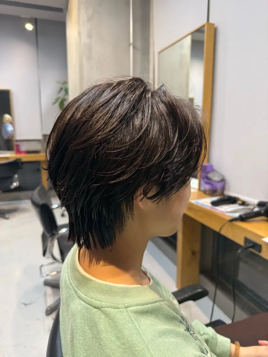 ショート パーマ パーマ 杏菜🌺👶🏼💕 ／elima調布🫧のヘアスタイル