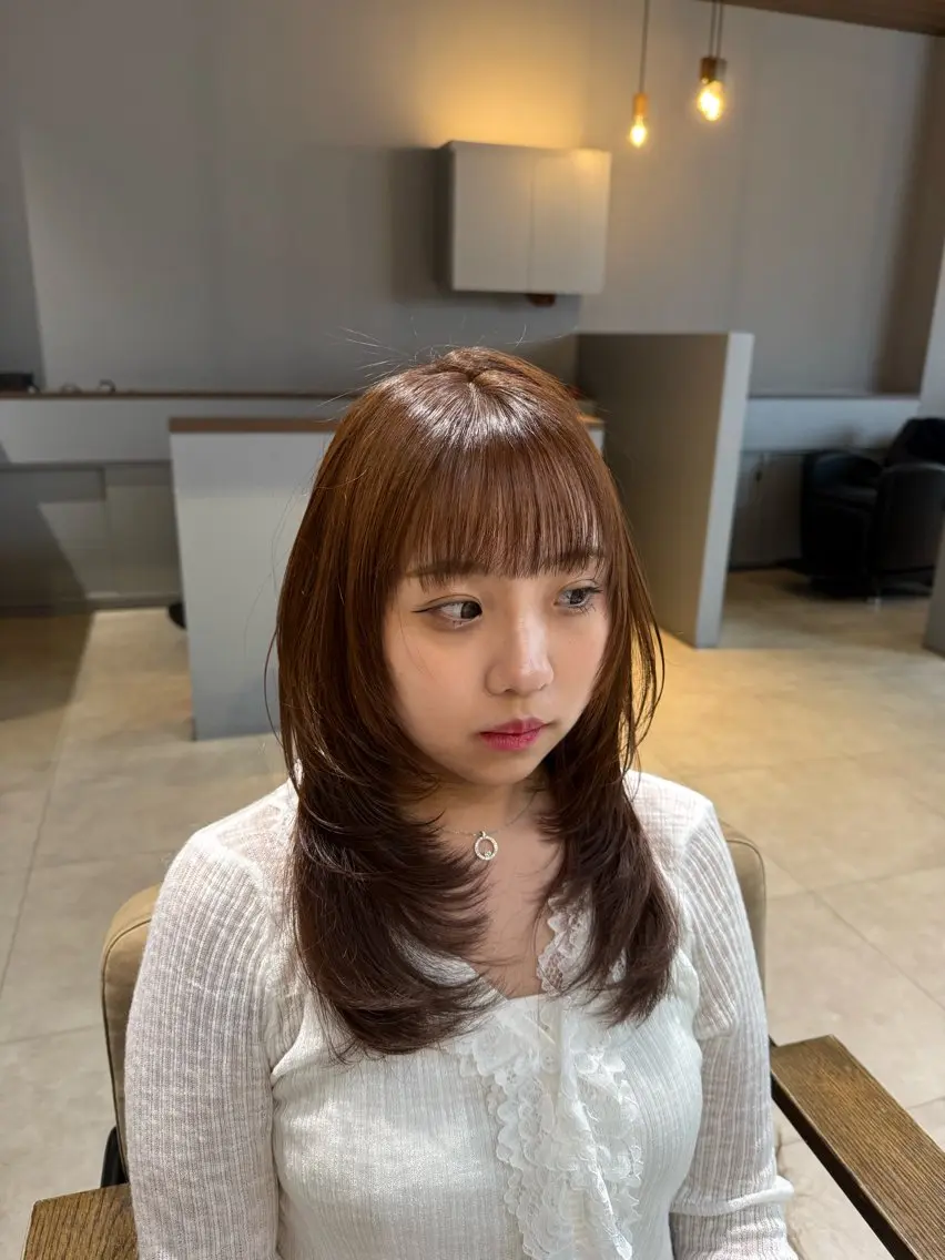 ロング カラー レイヤーカット カット ヘアカラー 富原崇太/高畑/中川 /透明感カラーのヘアスタイル