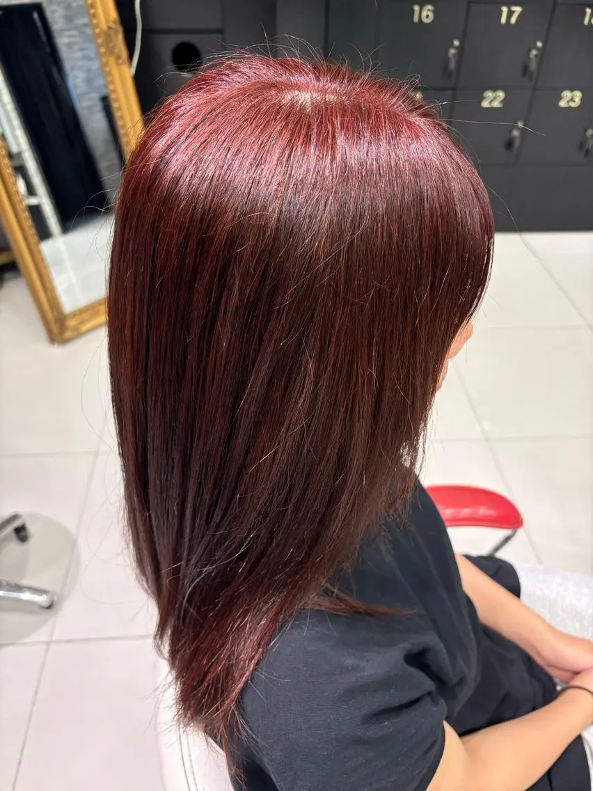 ミディアム ヘアカラー 矢口 将旭のヘアスタイル