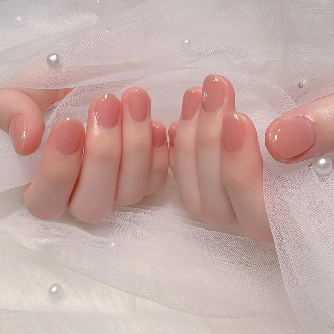 ネイル ワンカラーネイル ピンク ハンドネイル mako✿ nailのネイルデザイン