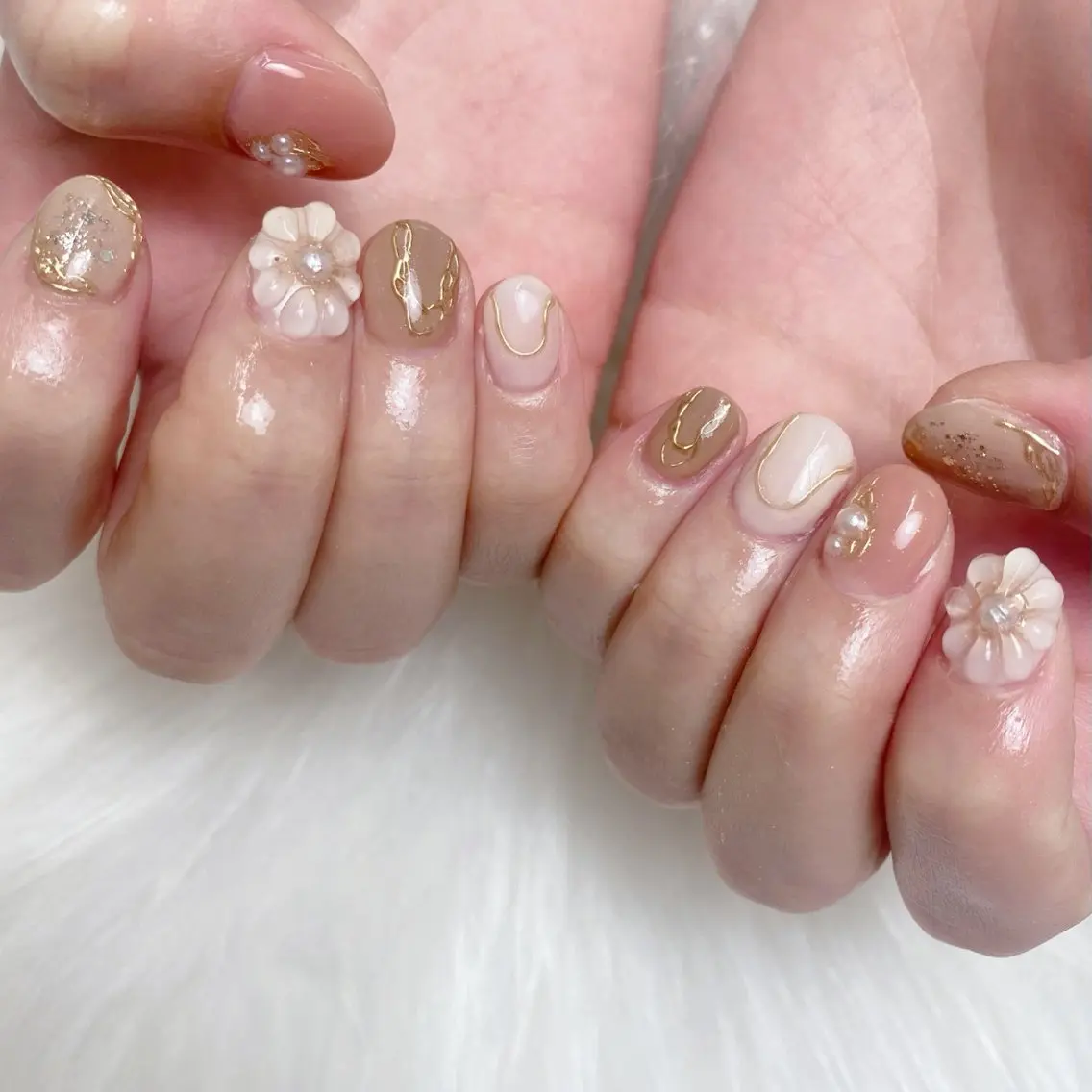 ショート ハンドネイル フットネイル emma.nail kanakoのネイルデザイン