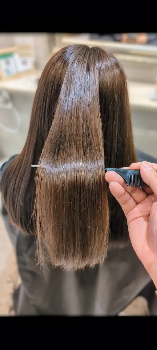 ロング 縮毛矯正 富岡輝/横浜天王町 ブリーチのヘアスタイル