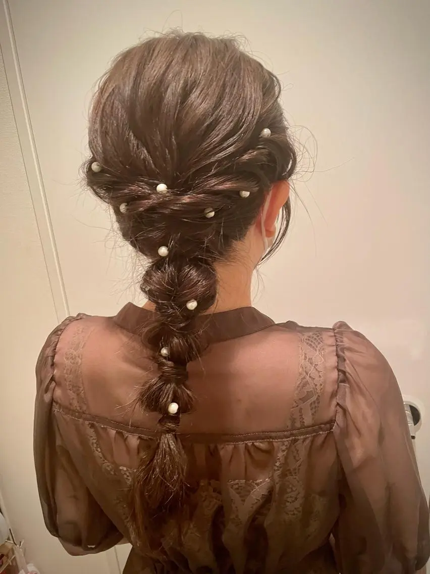 あみおろしヘアセットの写真