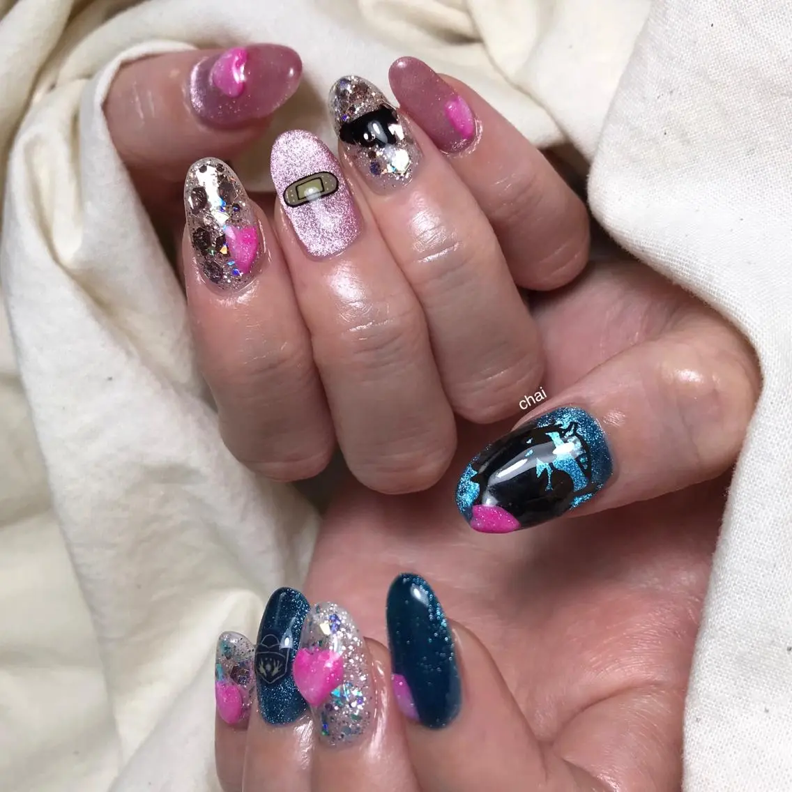 ネイル アートネイル ハンドネイル chai nail _ai📍鶴橋のマツエク・マツパデザイン