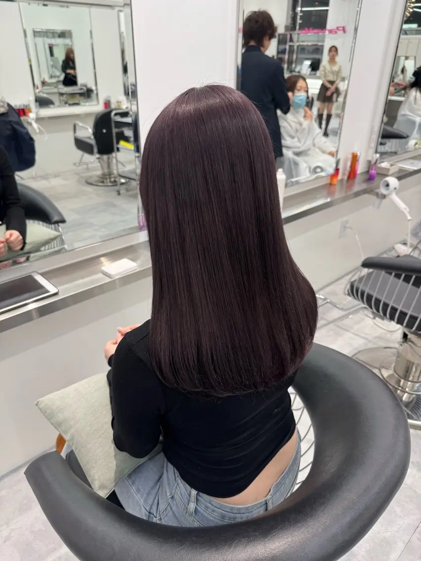 ロング カラー ラベンダーカラー ヘアカラー Parve  Mix 🫧梶川虹のヘアスタイル