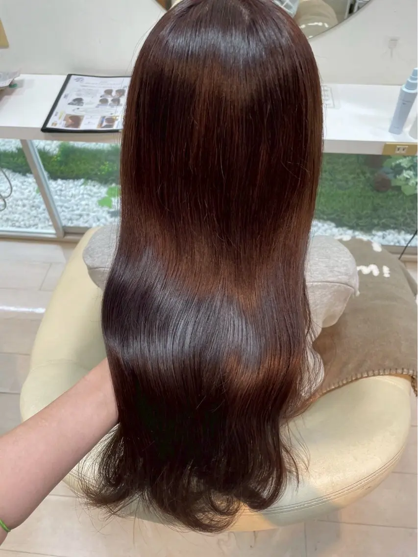 ロング カラー ブラウンカラー レッドカラー レッドブラウン emu🤍𐙚 Miyuのヘアスタイル