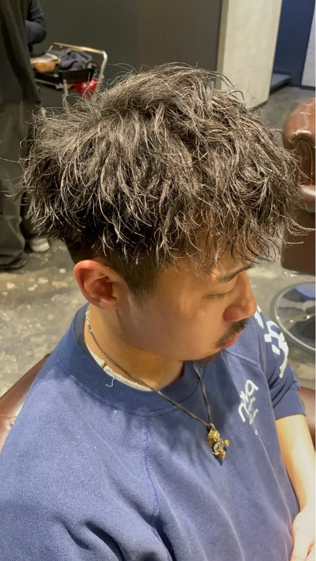 パーマ メンズ カット パーマ 💈メンズ職人 ルキト💈のヘアスタイル
