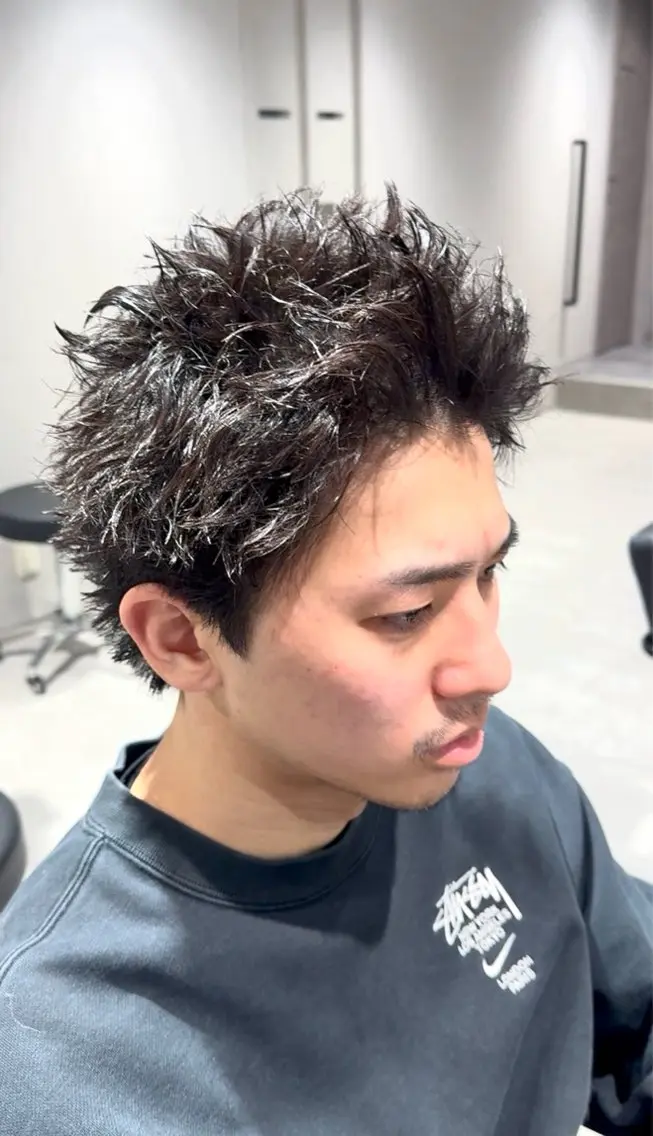 ショート パーマ カット パーマ メンズパーマ職人 パーマ🔥ritaのヘアスタイル