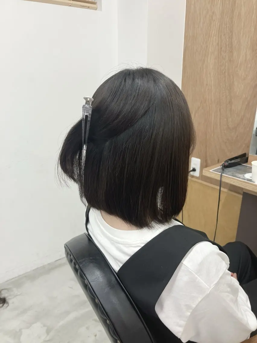 セミロング くせ毛 髪質改善 縮毛矯正 wa daのヘアスタイル