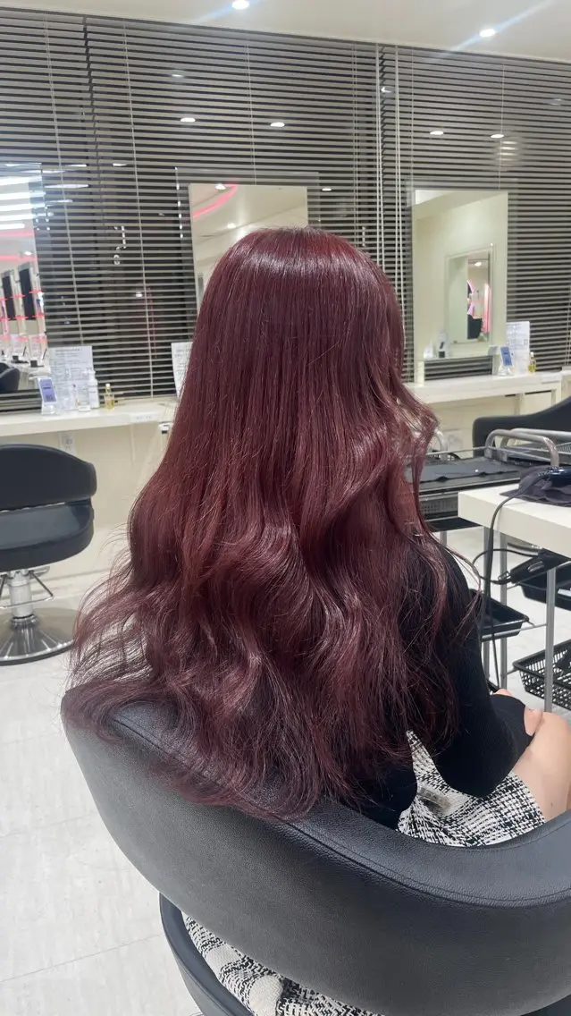 ロング ロング ヘアカラー トリートメント ヘアセット 💗暖色カラー💗 ツヤ髪💗Mayaのヘアスタイル
