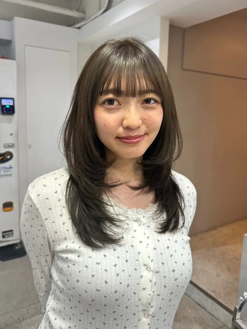 ロング レイヤーカット カット ザクザクレイヤー/ 日向🌻🫧のヘアスタイル