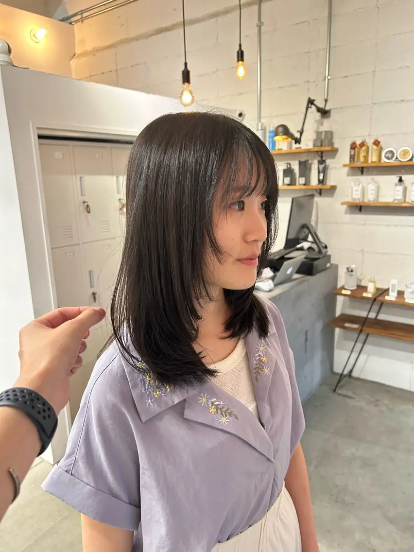 ミディアム 1回で綺麗になる 髪質改善 小山光のヘアスタイル