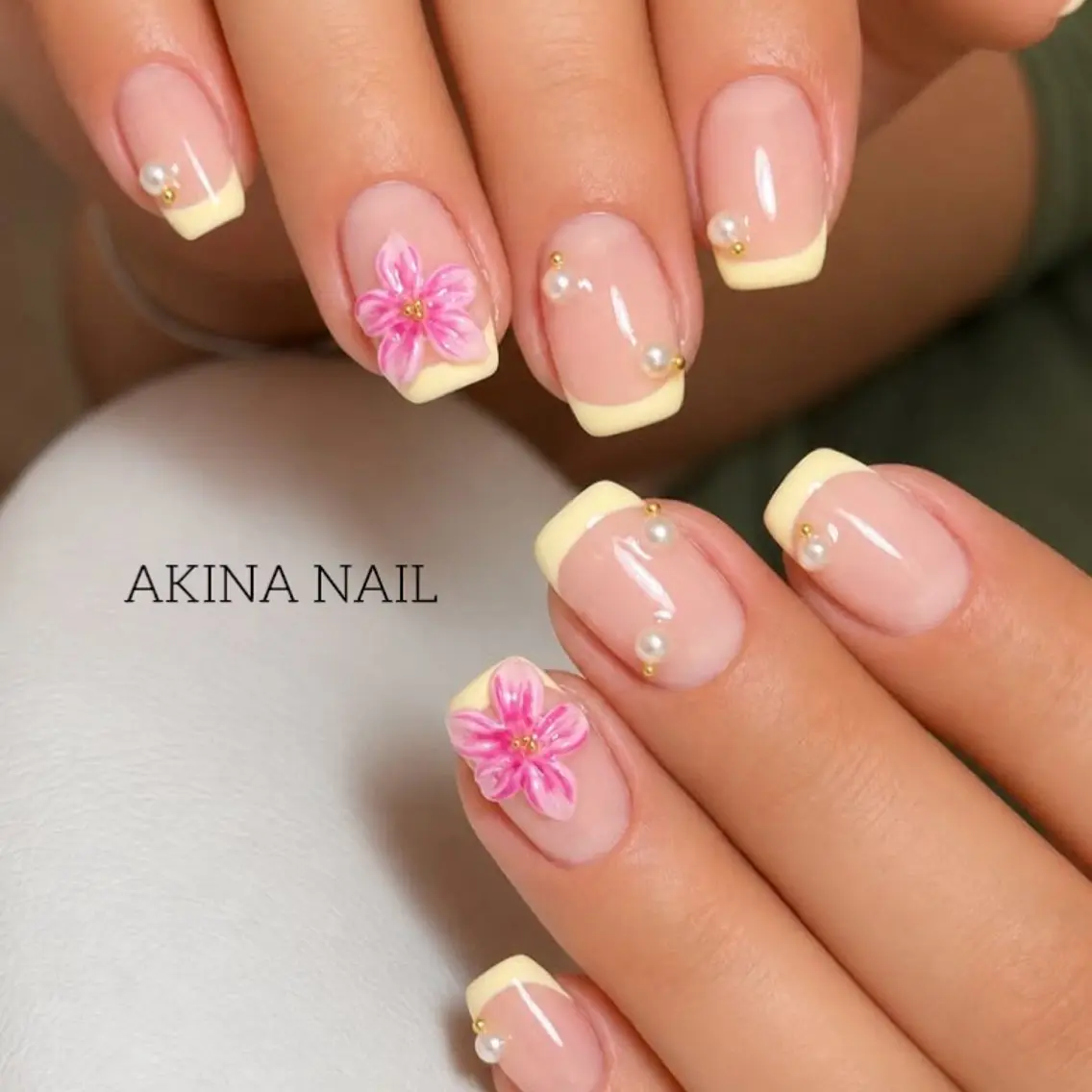セミロング ハンドネイル Akina Nail 亀戸のネイルデザイン