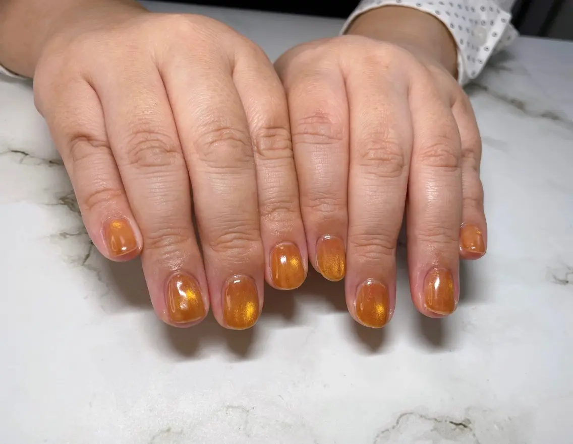 ネイル マグネットネイル マグネットワンカラー ワンカラーネイル nail salon シェリコのネイルデザイン